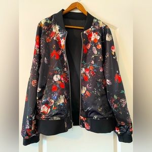 NWOT Reversible Floral Bomber